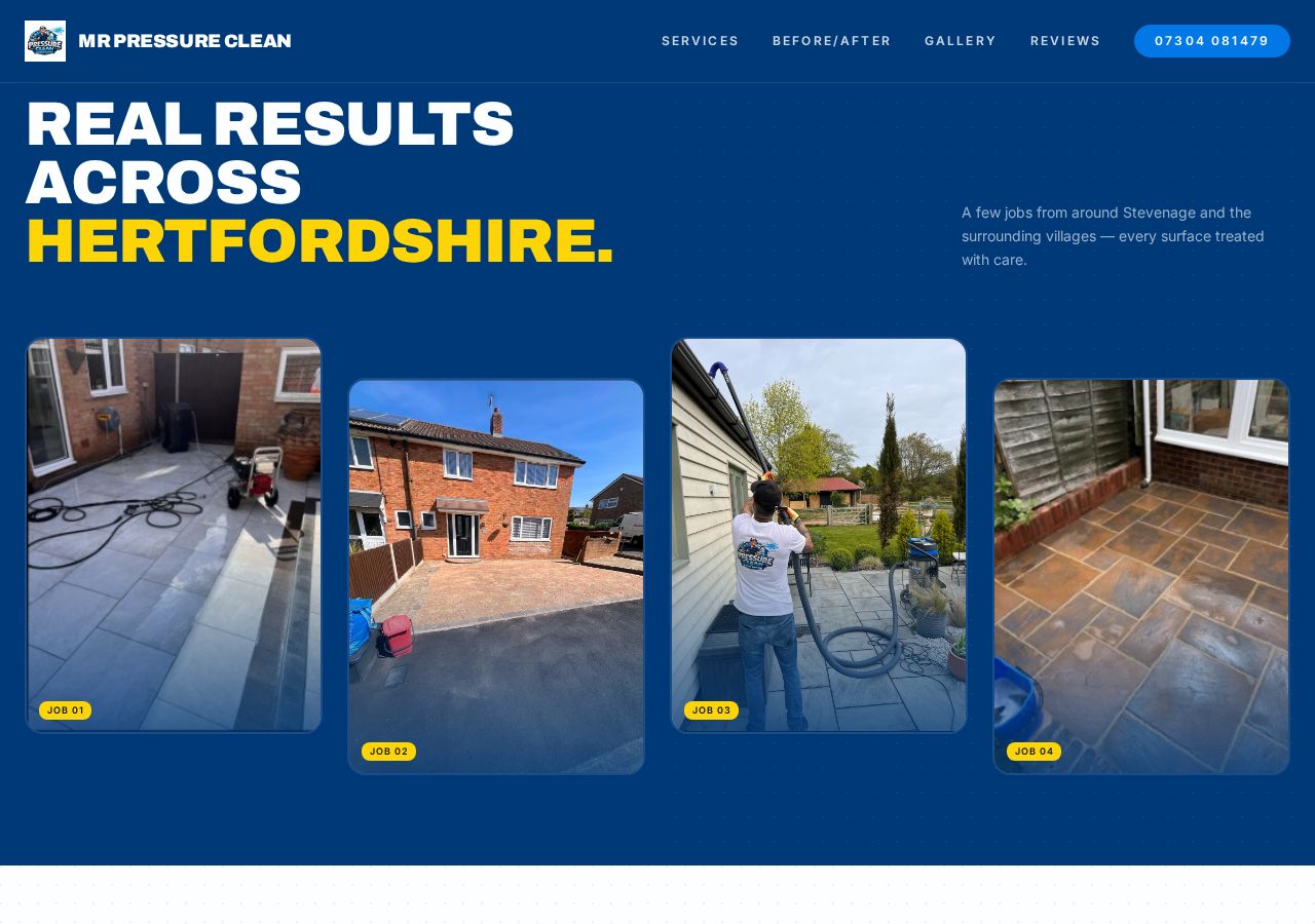Mr Pressure Clean website preview